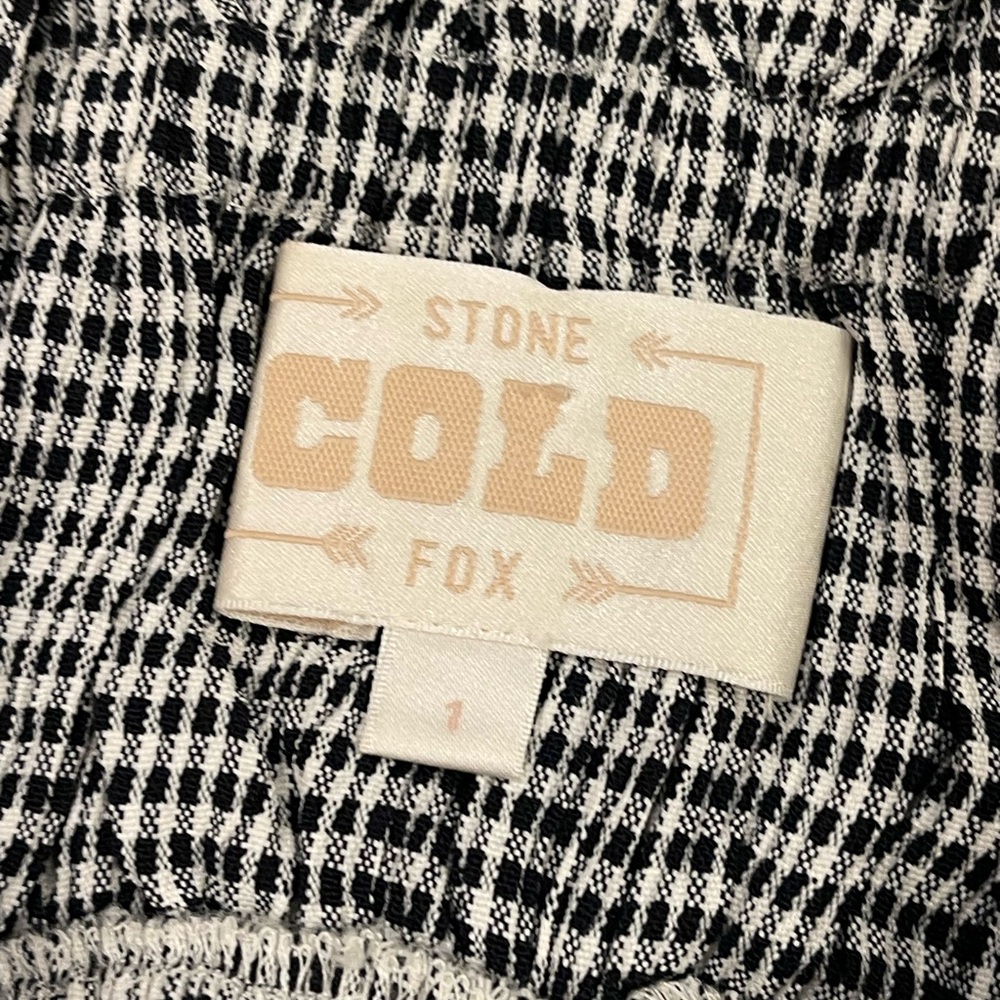 Stone Cold Fox Gingham Cropped Long Sleeve Top 1 - Picture 3 of 4